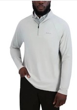 Ben Sherman Men's Quarter Zip Active Stretch Sport T-Shirt, Gray, Size M