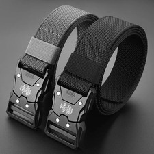 2pcs Tactical Waist Belt: Durable Automatic Buckle Outdoor Adventure Unisex