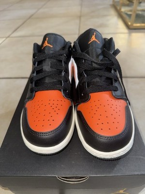 Nike Jordan 1 Low Starfish Sneakers Size 4.5Y Womens 6 orange White Black