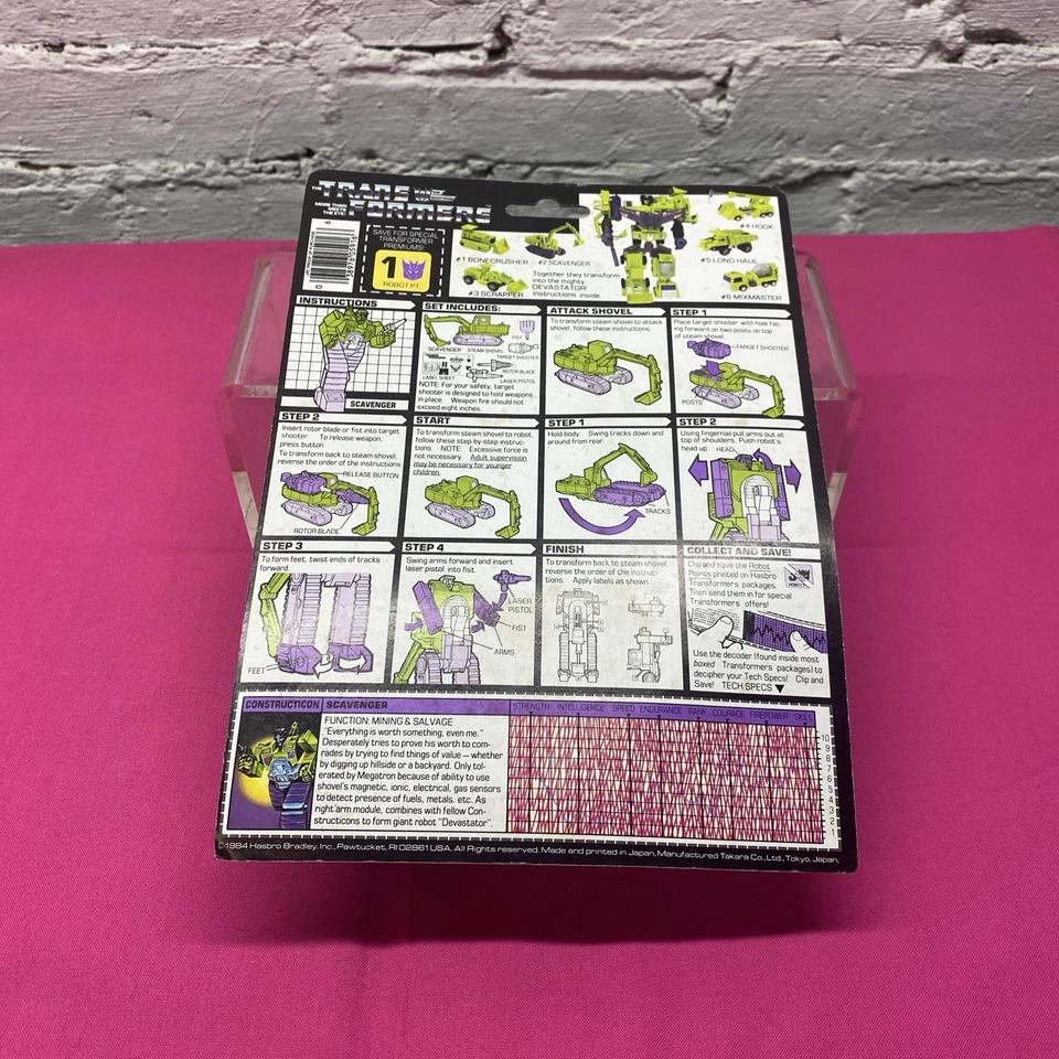 Scavenger TM G1 Transformers 1985 Hasbro Vintage Figure NEW Sealed Constructicon - Image 3 of 4