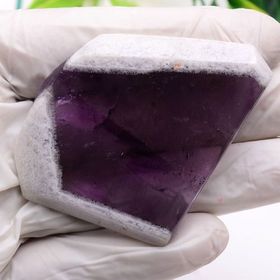 179 Cts Natürlich Amethyst 70mmx53mm Unbehandelt Riesiges Lose Mineralglas Slice