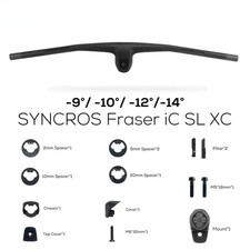 SYNCROS Fraser IC SL XC Carbon MTB -9° a -14° barra rialzata integrata con attacco