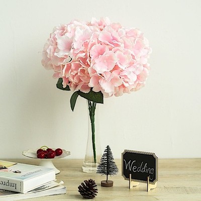 Pink 5 Silk Hydrangea Bushes Wedding Flowers Bouquets Party Centerpieces SALE