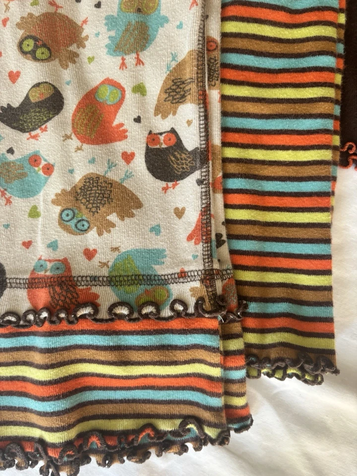 Miss Tee V-Us Girls 3-piece Fall Thanksgiving OWL Shirt Pants 5-6-7 Outfit CUTE! - Image 4 of 4