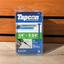 Tapcon 1/4&rdquo; x 3-3/4&rdquo; Star Flat-Head Concrete Anchors  QTY:75