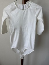 Babaton White 3/4 Sleeve Bodysuit XS Snap Clo...