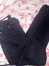 Zara Women  s Black Denim Skinny Jeans Solid 5-Pocket Regular Size 2