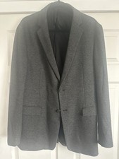 Theory Clinton Blazer In Marled Ponte Mens Size 44 Grey Stretch
