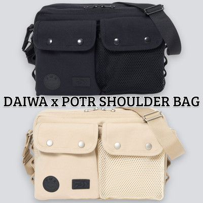 POTR x DAIWA SCHULTERTASCHE Collaboration 390-19961 Unisex Beige Schwarz...