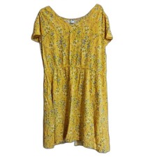 OLD NAVY XXL Yellow Floral Shortsleeve Mini Dress