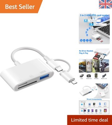 Kompakter USB A&C SD/Micro SD Kartenleser für iPhone & Mac - vielseitiger Zugriff