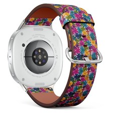 Floral Colorful Cheerful Vegan Leather Watch Band 40/44/46mm 