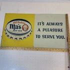 Vintage Original Drink Ma's Old Fashioned Rootbeer Soda Pop Tin Sign 13.5x24