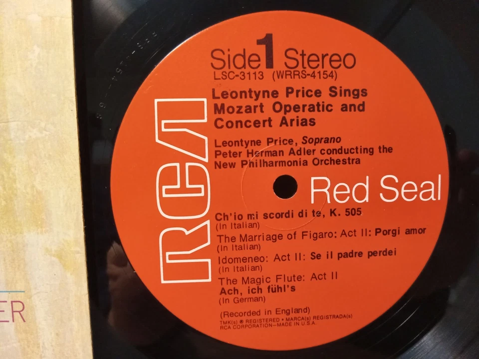 LEONTYNE PRICE sings Mozart Operatic and Concert Arias, LP EX with Insert, RCA - Image 2 of 4