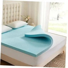 Memory Foam Mattress Topper Mattress Pad Gel Infused Foam Bed Twin 2 Inch