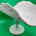 VINTAGE💙 INDIANA GLASS MILK GLASS Fruit Bowl TEARDROP BANANA STAND Centerpiece