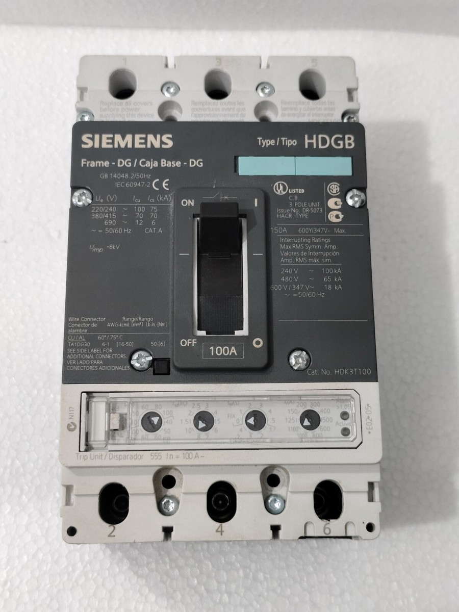 ＊ ひかり⭐️ ＊ SIEMENS HDK3T100 HDGB 3VL9210-6PE30 Circuit Breaker FREE