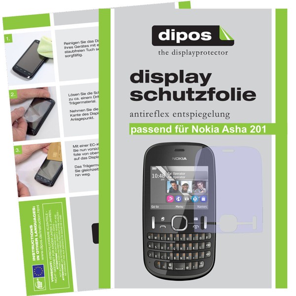 1X Schutzfolie FüR Nokia Asha 201 Matt Display Antireflex Passgenau-image
