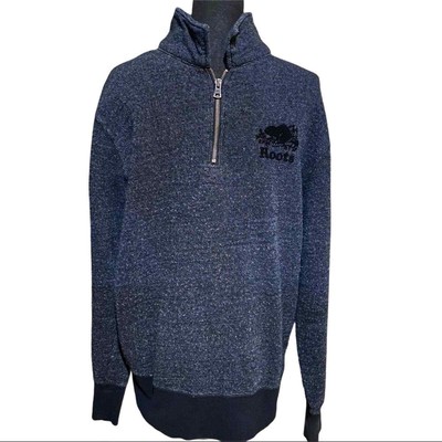 Roots Quarter Zip Pullover Logo Sweater 