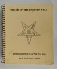 Order of the Eastern Star Cookbook, Myrtle Beach Chapter No. 180, South Carolina
