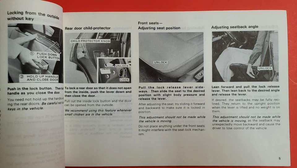 82 1982 Genuine Toyota Corona ORIGINAL Owner's Manual Set from Japan - Image 4 of 4