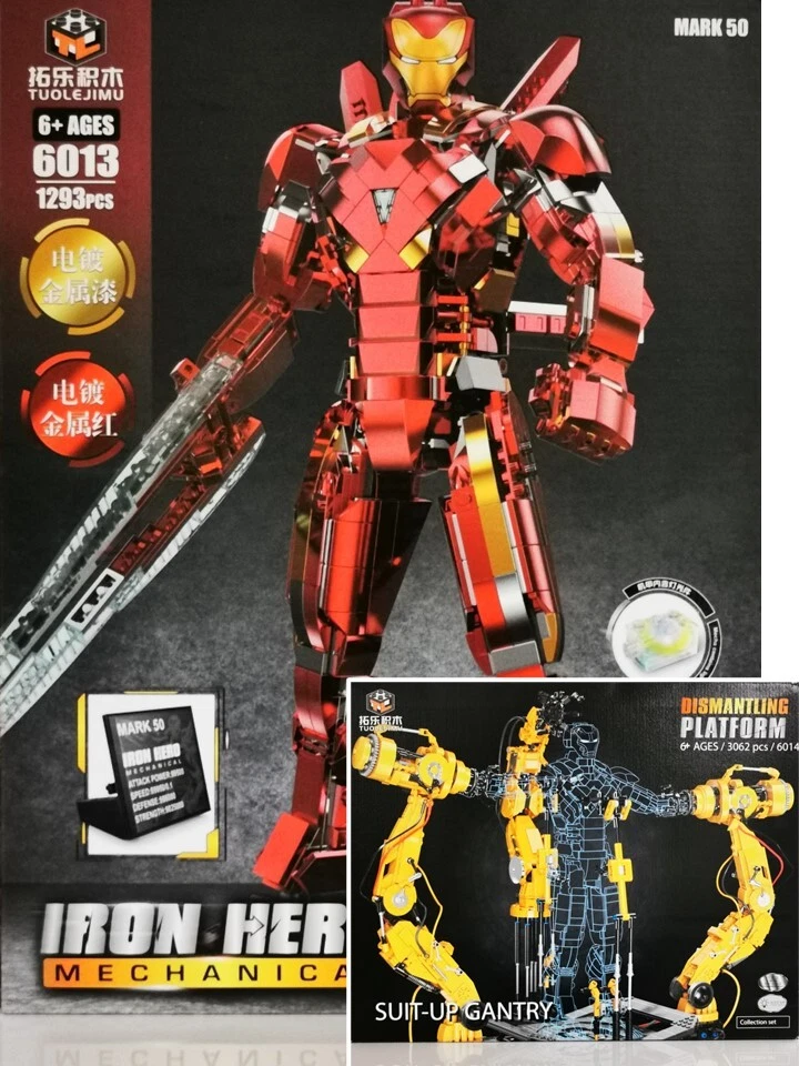 Tuole 6013 6014 | Iron Man MK50 & Dismantling Platform Klemmbausteine Sets OVP - Bild 1 von 1