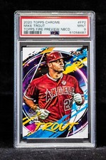 2020 Topps Chrome Mike Trout #FP2 PSA 9 Topps Fire Preview NBCD Angels