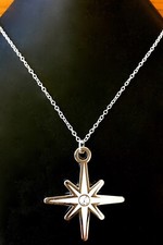 Disney 18" .925 Sterling Silver Necklace w/ Frozen " Snowflake " Charm New