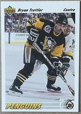 BRYAN TROTTIER, 1991-1992 UPPER DECK "FRENCH" CARD, HALL OF FAMER !