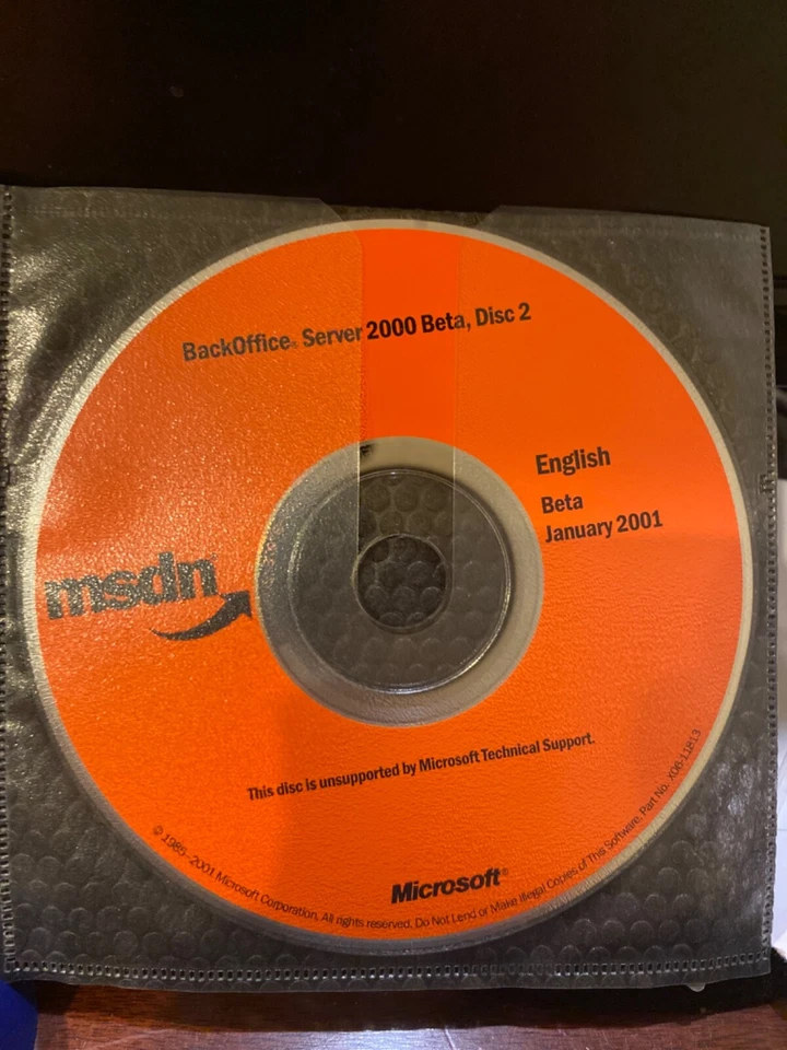 RARE AUTHENTIC & BRAND NEW MSDN  Microsoft BackOffice Server 2000 Beta.  2CDs - Image 2 of 3