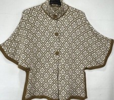 114 Peruvian Connection Poncho Cape Alpaca One Size Intarsia