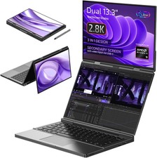 GPD DUO 13.3 in Dual OLED Screens Laptop AMD Ryzen AI 9 HX 370 32GB RAM 1TB SSD
