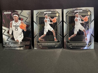 2023-24 Panini Prizm Fearless Taylor Hendricks Rc #2 & (2) Base #19 Utah Jazz
