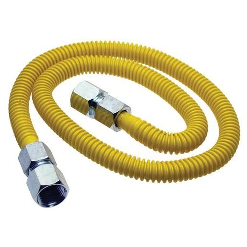 Jones Stephens G70134 Stainless Steel Gas  Connector Yellow 3/8'' FIP x MIP 36'' - Picture 1 of 2