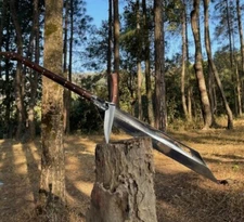 Custom Handmade Carbon Steel Blade Long Machete Sword | Hunting Sword Camping