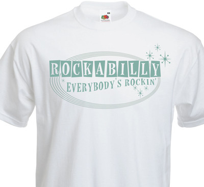 T-Shirt ROCKABILLY Everybody's Rockin' 50's Old School Vintage Fifties Original