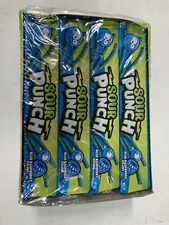 Sour Punch Straws Sweet & Sour Blue Raspberry Soft Chewy Candy (24 Pack)