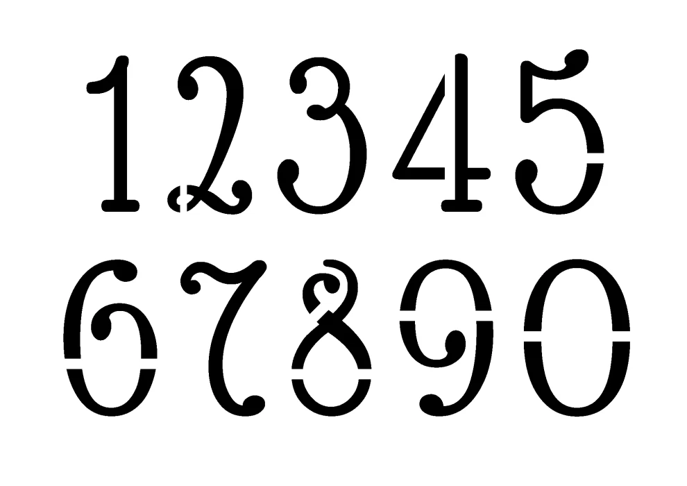 Cursive Numbers Font