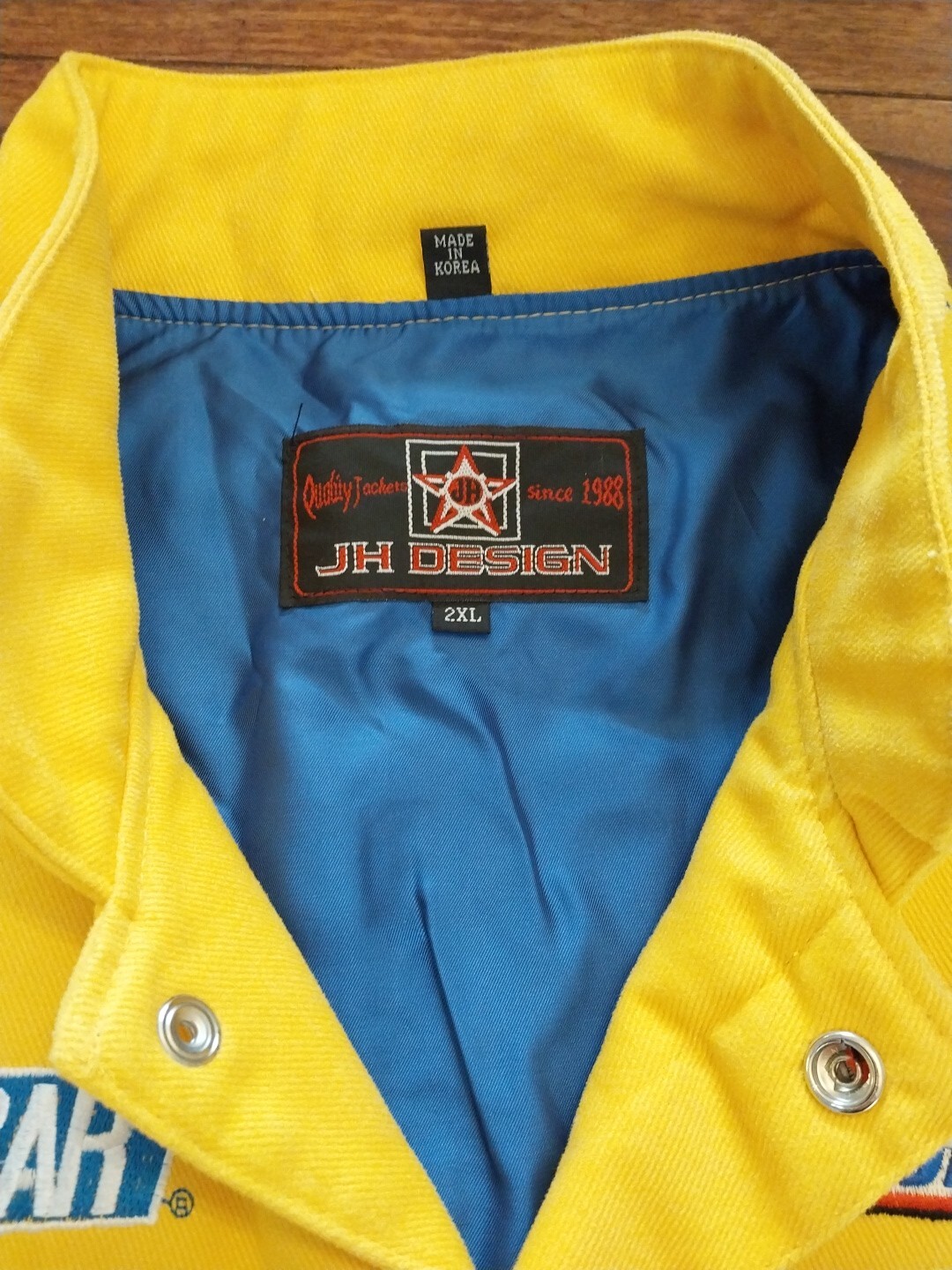 Vintage 2000s M&M Ken Schrader 36 Yellow Blue jacket 2XL JH Design