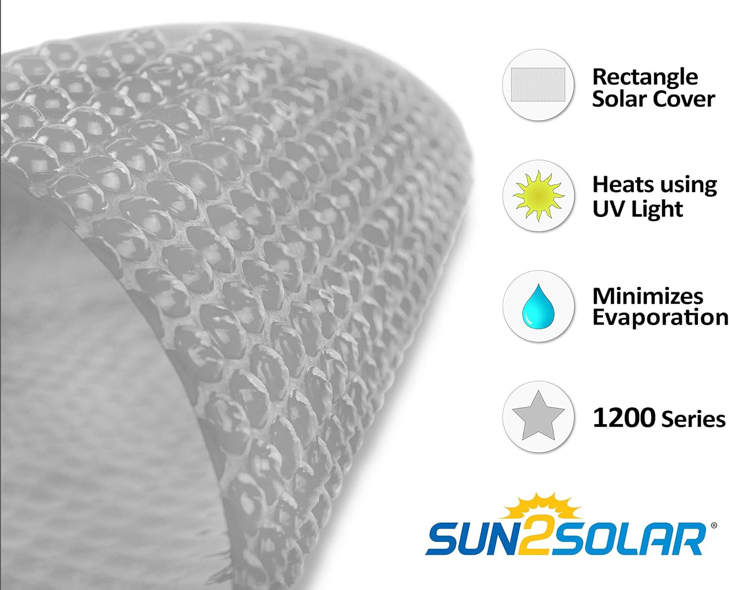 Clear 14 Ft X 28 Ft Rectangle Solar Cover | 1200 Series | Heat Retaining Blanket