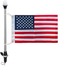 Navigation Lights for Boats LED - 24-Inch White LED Stern Light/Led Anchor Light