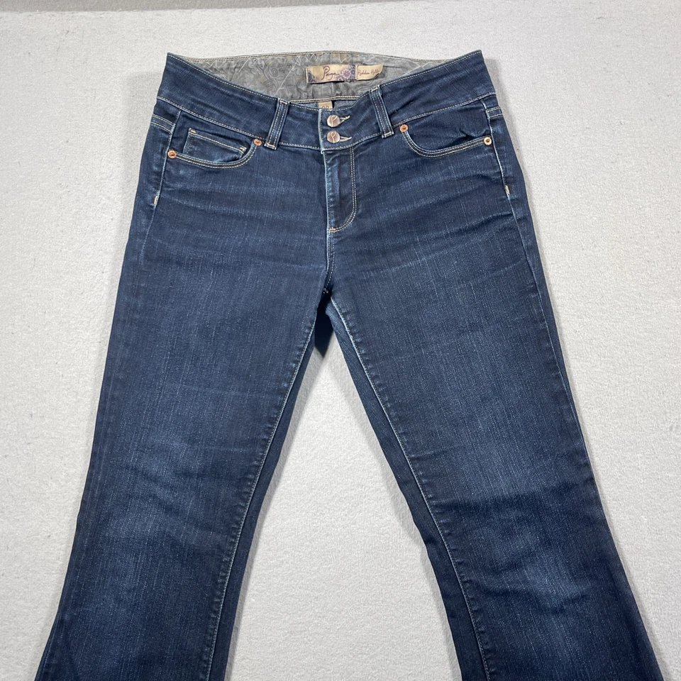 Vintage Paige Jeans Women 28 Hidden Hills Flared Dark Wash Low Rise - Image 2 of 4