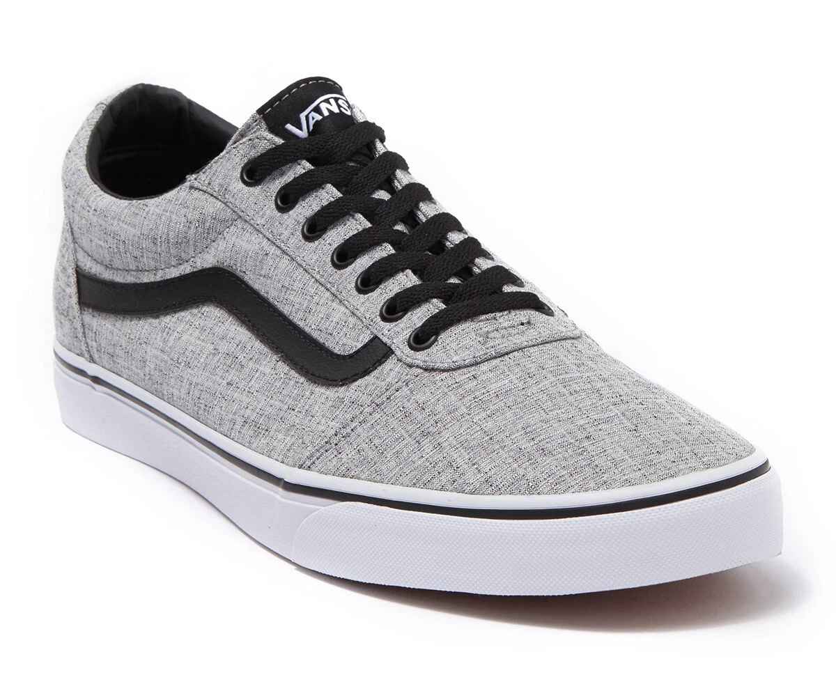 VANS Ward Textile Light Gray White Sneakers Men s US 7 UK 6