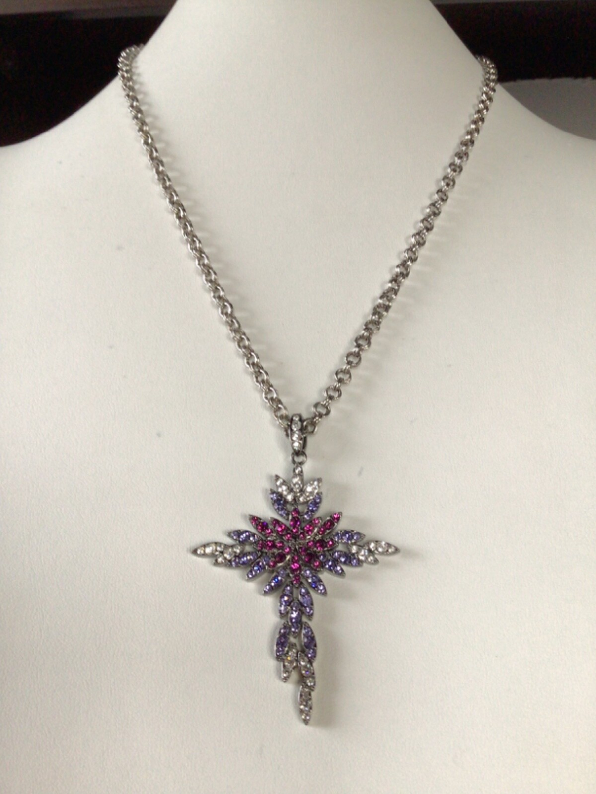 PJM Signed Dangling Leaf Moveable Religious Cross… - image 6