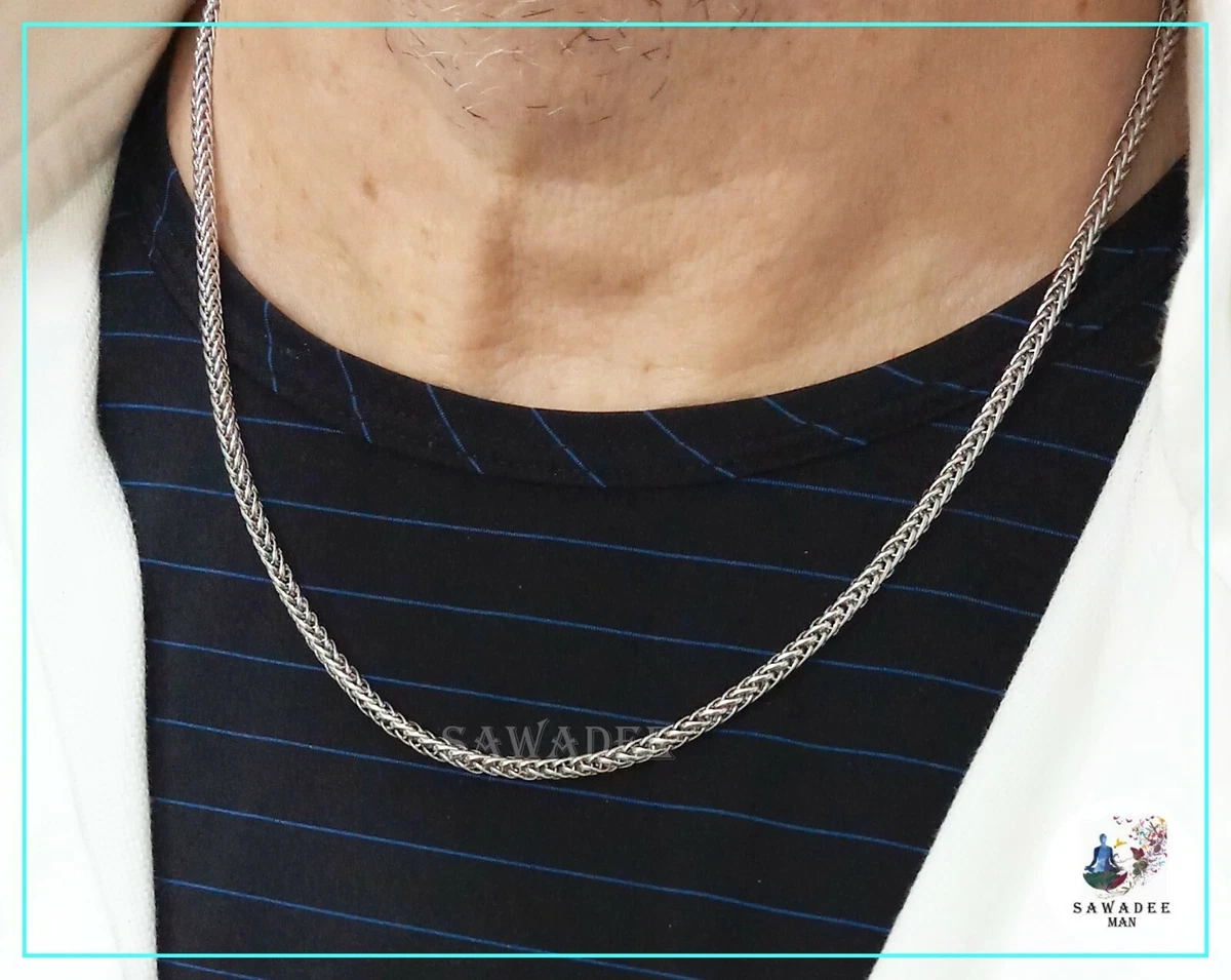 Collana Catena Rolo' Mini COLORE ARGENTO Bianco LUNGHEZZA COLLANA 50 cm