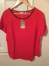 Red Tunic Blouse Size 12 By Antholgy