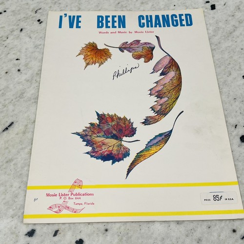 I've Been Changed Sheet Music Shaped Notes Four Part Harmony Mosie Lister Gospel | eBay