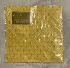 Vtg NORCROSS Gift Wrap Wrapping Paper Yellow Floral All Occasion 2 Sheets 8.33'