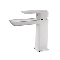 Teka 62346120bc Chromed Bathroom Sink Tap With Fixed Spout - White Teka 62346120bc Chromed Bathroom Sink Tap With Fixed Spout - White
