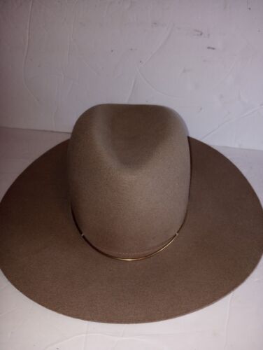 Janessa Leone Hat Brown Wool Size Medium